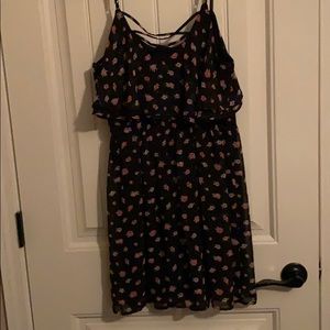 Black floral dress